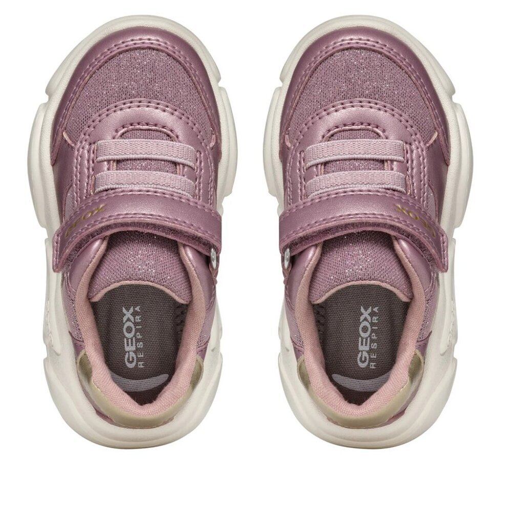 Geox Baby Toddler Girl Ciufciuf Shoes Sneakers, Dark Pink Gold, US 7, EU 23 - Picture 3 of 12